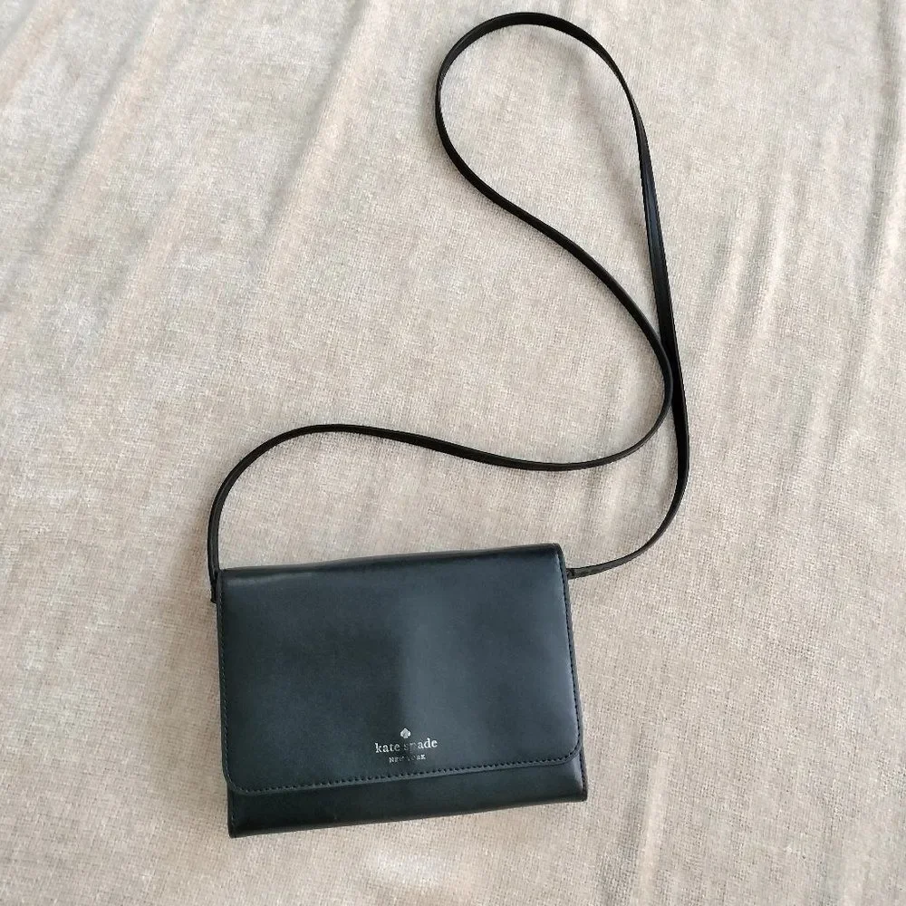 Kate Spade Crossbody Wallet Purse Black